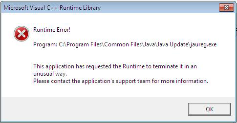 Error occurs when installing Java for WTC going through a ...