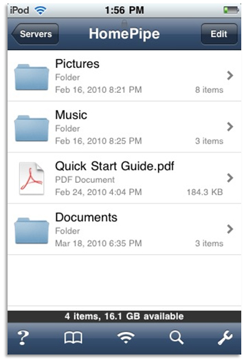 AirShare HomePipe Folders